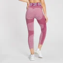 Damskie legginsy z kolekcji MP Curve o długości 3/4 – ciemnoróżowe - obrazek 2