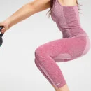 Damskie legginsy z kolekcji MP Curve o długości 3/4 – ciemnoróżowe - obrazek 4